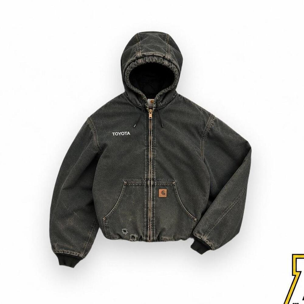 VTG 00s Carhartt J130 MOS Green Toyota Active Duck Canvas Jacket us sz L XL
